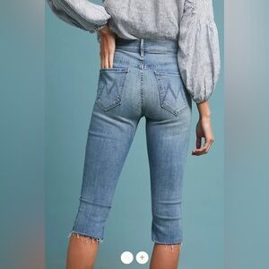 Mother The Stunner Knicker Fray Denim Crops